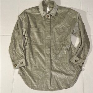 ARITZIA THE GROUP BABATON GRAYDON GREEN CORDUROY SHACKET SHIRT JACKET TOP S